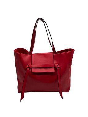 Elizabeth Arden Red Faux Leather Tote Bag